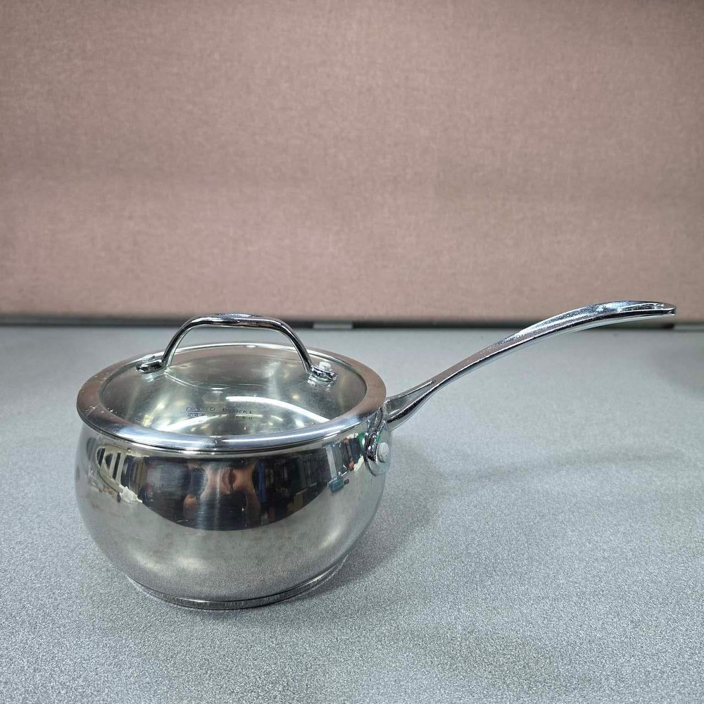 David Burke Saucepan 2 Qt Silver Good Gourmet Pro Stainless Steel Lid